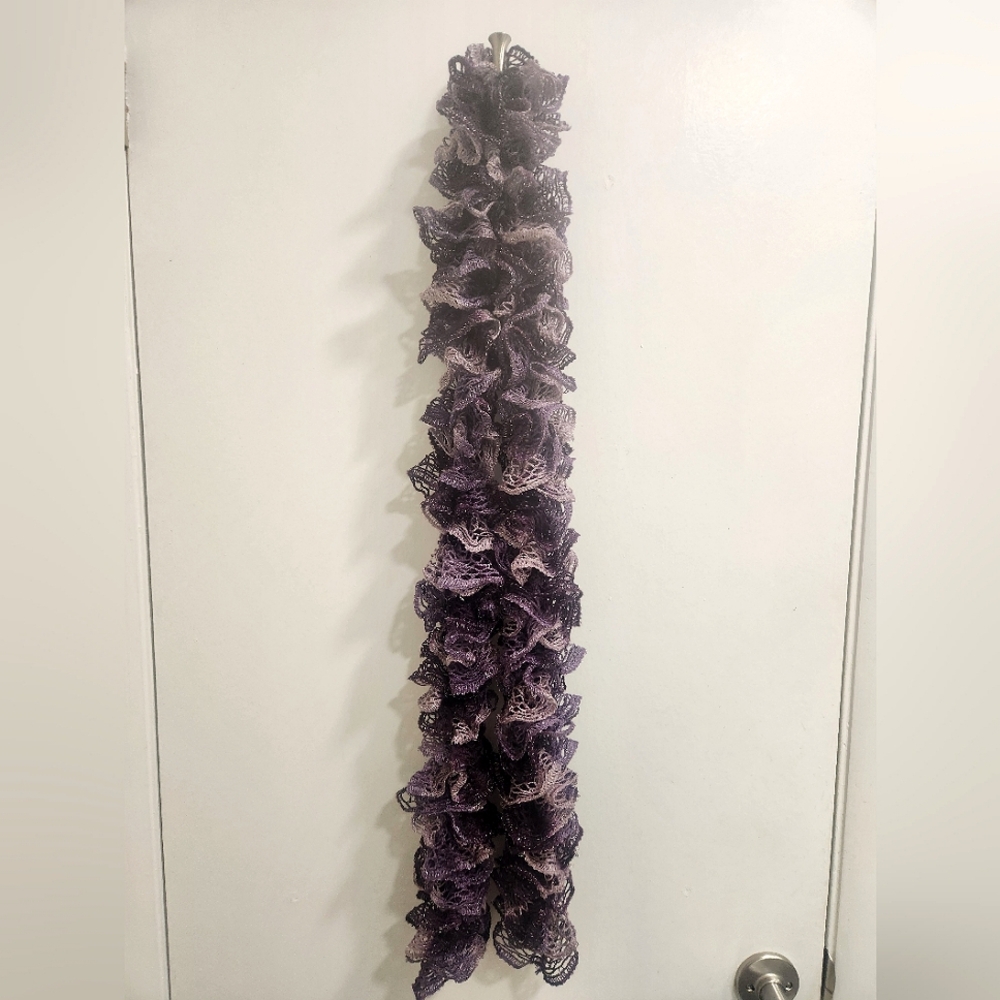 Boogie Handmade Purple Ruffle Scarf